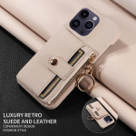 Stiilne kunstnahast telefonikott iPhone 16 15 14 13 12 11 7 8 XS seeriale s&otilde;rmusega, kukkumiskindel, kaardipesa, vargusvastane pintsel For iPhone 16 Pro Max&Artificial Leather