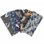 Jaapani stiilis lilleline puuvillakanga komplekt: 5 v&auml;rvi patchwork k&auml;sit&ouml;&ouml;projektide jaoks