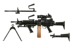 Little Armory LA094 M249 T&auml;iendatud T&uuml;&uuml;pi Plastikmudel must