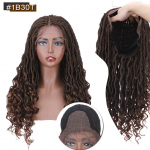 My-Lady s&uuml;nteetiline 25-tolline Cornrow pitsiga eesmine kulmidega punutud parukas mustale naisele pikkade afrojuustega Faux Locs jumalanna punutud parukas 1B-30T
