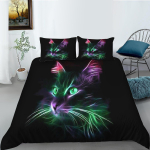 3D Pehme Voodipesukomplekt 3D Digitaalne liblika hundi Tr&uuml;kk 2/3tk Tekikoti Komplekt Lukuga &Uuml;hekohaline Kaksik Kahekohaline T&auml;issuuruses Queen King EU Single 135x200