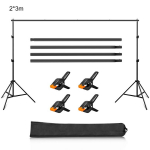 2 x 3m Fotostuudio Taustatoe Stend Taust Risttala Klamber must