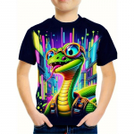 Laste T-s&auml;rk 3D Dragon Graphic T-s&auml;rgid Laste topid &Uuml;markaelusega T-s&auml;rk Multifilmi Loomade l&uuml;hikeste varrukatega T-s&auml;rk poisile 100