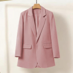 Casual Slit Pocket bleiser naiste &uuml;likonnad jakid kevadiseks s&uuml;giseks Korea moekas mantel Briti ametliku &auml;ri bleiserid jakk S must