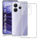 Coque pour Xiaomi Redmi Note 14 5G (pas pour 4G), Souple Protection Renforc&eacute;e Antichoc Silicone Transparent