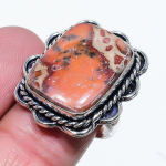 Leopard Skin Jasper Handmade 925 Sterling Silver Gift Ring Size 8 m3l37