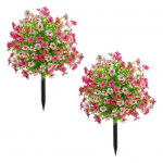 2 tk Kunstlikud Lilla Palli 23,6 Topiaarpuud Maavaiadega Realistlikud Kunstp&otilde;&otilde;sad Lilla &Otilde;itega Sise-Esiku V&auml;lisdekoor