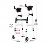 Alumiiniumist ratastool-k&auml;imisraam rataste, istme ja k&auml;etugedega rehabilitatsiooniks