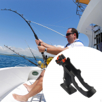 Boat Fishing Rod Holder Rack Secure Easy to Install Sturdy Universal Side Deck Mount Base