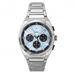 Fossil Everett Kronograaf Roostevabast terasest Sinine sihver Kvarts FS6105 Meeste k&auml;ekell sinine