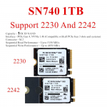 1T M.2 2230 2242 SSD NVMe PCIe4x4 PC SN740 Steam Decki jaoks ASUS ROG Flow X s&uuml;learvuti jaoks