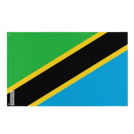 Drapeau - Mitmev&auml;rviline - Tanzanie - 60 x 90 cm - Pol&uuml;ester - Rekto/verso - &OElig;illets en fer