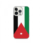 Coque iPhone &ndash; Drapeau Jordanie &ndash; iPhone 13 Pro &ndash; Souple &ndash; Mitmev&auml;rviline &ndash; Vertikaalne