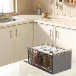Pull Out Cabinet Organizer Slide Drawer Modern Foldable Storage Sliding Basket under Small