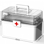 Kolmekihiline l&auml;bipaistev kaasaskantav suure mahutavusega ravimite hoiukarp