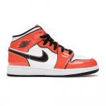 Air Jordan 1 Mid SE GS Turf Orange Laste tossud Must Valge BQ6931-802 37.5