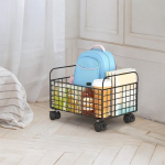 Book Carriage Storage Box to Roll under Desk Dormitory Box, Mobile Library Tray, S