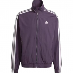 Adidas Originals triibuline retro spordijakk k&otilde;rge krae ja lukuga, sirge, pikkade varrukatega, meestele, lilla IZ2416 2XL