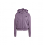 Adidas Z.N.E. T&otilde;mblukuga dressipluus &Uuml;hev&auml;rviline Logo L&otilde;tv l&otilde;ige T&otilde;mblukuga kapuutsiga pusa Naiste pusad Shadow-Violet IN5132 XL