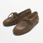 Moodsad AIYUQI Naiste Mokassiinid Briti Stiilis 2025 Uued Ehtsa Nahast M&uuml;tsikingad Naiste Lamedad Libisemiskindlad Vintage Slip-on Mokassiinid Naistele 35 pruun