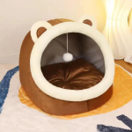 Lemmikloomatelk koopavoodi kassidele V&auml;ikestele koertele Ise soojendav kassitelkvoodi kassimaja Mugav lemmiklooma magamisvoodi Kokkupandav Eemaldatav Pestav S 28x30cm