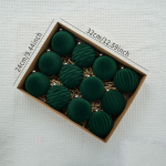 Christmas Flock Ball Plush Velvet Christmas Ball J&otilde;ulupuu kaunistus Ripats J&otilde;ulukaunistused tumeroheline v&auml;rv