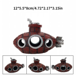 Kalaakvaariumi maastikukujunduse dekoratsioon allveelaeva kaunistused akvaariumi dekoratsioon vaigust kaunistused paljunemiskoobas kala ja krevettide varjupaik punane