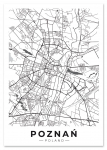 Plakat plan miasta Poznań 30x40 cm