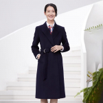 QiSuo Women's Long Wool Blend Lapel Coat 2XL