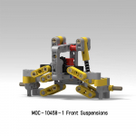 MOC-10458 Lihtsad eesmised ja tagumised vedrustused amortisaatoritega ehitusklotside MOC auto &scaron;assii mudeli mehaaniliseks modifitseerimiseks