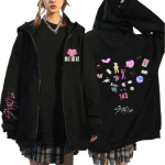 Stray Kids Kpop Maxident Prindiga Lukuga Kapuutsiga Dressipluus Korea Stiil Y2 S must