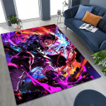 Anime Demon S-Slayer Kamado Nezuko Tanjirou Multikakardin Magamistuppa Elutuppa Diivanile Koduks Uksematt Kaunistus, Laste libisemiskindel P&otilde;randamatt 40x60cm( 15x23in ) black