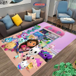 Disney Gabbysi nukumaja vaip, vaip elutuppa magamistuppa, diivanile k&ouml;&ouml;ki uksematt dekoratiivmatt, laste libisemiskindel p&otilde;randakate vastupidav matt, kingitus 80*120cm
