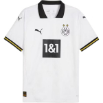 Puma Borussia Dortmund SS24 Br&auml;ndilogo Mugav Mood Pehme L&uuml;hikeste Varrukatega Jalgpallis&auml;rk Meeste topid Valge 77496403 S