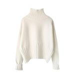 S&uuml;gismood Korea kilpkonnaga kampsun Naiste vabaaja pullover, valge, must lahtised topid, kootud džemprid, pikkade varrukatega kudumid 29428 One Size must