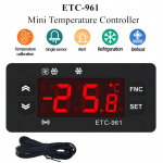 ETC-961 Mini temperatuuriregulaator Mikroarvuti termostaadid Digitaalne termostaat K&uuml;lmutusalarmi 220V NTC andur 40% allahindlust