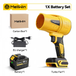 MELLWIN Harjadeta Elektrilised Turbo Ventilaatorid Puhurid Jet V&auml;givaldne K&auml;eshoitav Lehepuhur Tolmu Puhumine Makita 18V Aku Pinni jaoks 1*Large Battery Set