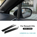 Renault Clio 5 MK5 2020 2021 2022 2023 2024 2025 jaoks Ehtne Pehme S&uuml;sinikkiust Kleebis LHD RHD Auto A-piilari Dekoratiivriba Liist