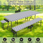 Piknikulaua kattekomplekt pingi katetega Elastne sobiv laudlina 6 jalga 30x72 tolli Hall Moroccotables Laudlinad telkimiseks siseruumides 6ft (72x30inch)