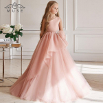 T&uuml;drukutele Elegantne Vestidos Laste Printsessi &Otilde;htupeokleit Lillet&uuml;drukute kleidid Pulmadeks 90 roosa