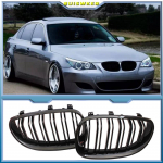 Grill eesmiste neerude sportv&otilde;rede kapoti grill BMW E60 E61 5-seeria M5 525I 525Xi 528I 528Xi 530I 530Xi 2003-2009 jaoks Double Line Black
