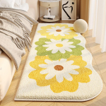Vaip Magamistuppa Flanellist Voodi&auml;&auml;rne Vaip P&otilde;hjamaade Lihtne V&auml;rske Lilledega Magamistuba Elutuba Diivan Kohvilaua Vaip 40X120CM(1.3X3.9FT beige