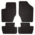 Dywaniki samochodowe gumowe do: Citroen C4 II hatchback, kombi (2010-2018) - czarne, dopasowane