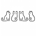 24.5x7.5cm Neli armast kassi auto kleebis Autokere kaitseraua aknad Mootorratas S&uuml;learvuti Seinad Vin&uuml;&uuml;lkile Kleebis Autotarvikud 1Pc