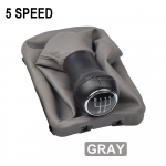 New 5 Speed Gear Shift Knob Leather boot For VW Beetle 1998 1999 2000 2001 2002 2003 2004 2005 2006 2007 2008 2009 2010 R5 Speed Gray