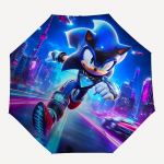 1 tk Sonic the Hedgehog Automaatselt Kokkupandav Vihmavari - Kompaktne 8-ribiline Disain, Vastupidav Plastik & Raud, Igap&auml;evaseks Kasutamiseks F010621