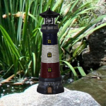 Aia P&auml;ikesepaneeliga Majakas Kuju Lamp Kraadi P&ouml;&ouml;rleva Valgusega Muru Kaunistus K&otilde;rgus 37,5cm Lilledele Black Top