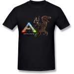 Ark Survival Evolved M&auml;ngu Pullover Meeste &Uuml;mmarguse Kaelusega T-s&auml;rk L&uuml;hikeste Varrukatega Topp Unisex Puuvillane T-s&auml;rk Must S mitmev&auml;rviline