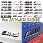 ABS Chrome car rear Trunk Emblem sticker styling power competition for BMW M M1 M2 M3 M4 M5 M6 M7 X7M X2M X3M X4M X5M X6M M