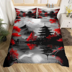 Jaapani Sakura Tekikatted Teismelistele Kuninganna Suurus Jaapani Stiilid Tekikatted Komplekt 2 Padjap&uuml;&uuml;ri 1 Tekikate (T&auml;idiseta) AU Single(140*210cm)3pcs